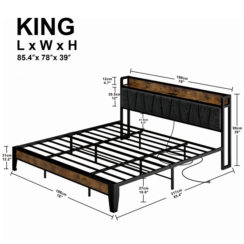17 Stories Tharsiga 39'' Bed Frame & Reviews Wayfair
